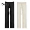 Women Fall Winter Pants Low Waist Butt-lifted Sport Trousers Drawstring Elastic Waist Solid Color Yoga Sweatpants Winter Plush-lined Wide Leg