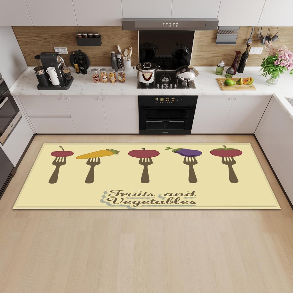 Kitchen Mat Entry Door Mat Bedroom Carpet Corridor Bathroom Non-slip Floor Living Room Pattern Rug