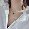 Gold-Plated Titanium Steel Geometric Square Necklace for Women - Cold Style Fashion Clavicle Chain Jewelry