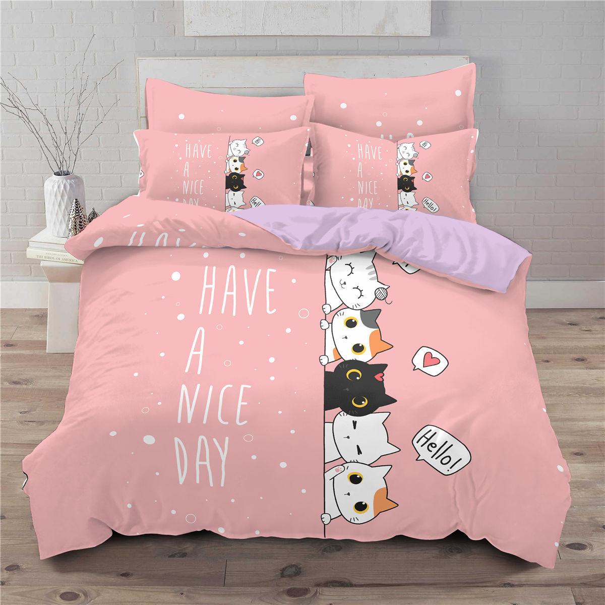 

Cute Dekbedovertrek Owls Elephants Bedding Duvet Cover Sets Kids Super Quality Bedclothes Panda,ped Dog ,deer Bed Sets For Girl (135x200cm)