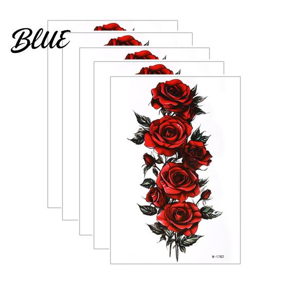 Quick Dry Temporary Tattoos 5 Sheets Tattoo Stickers Skin-Friendly for Adults And Kids