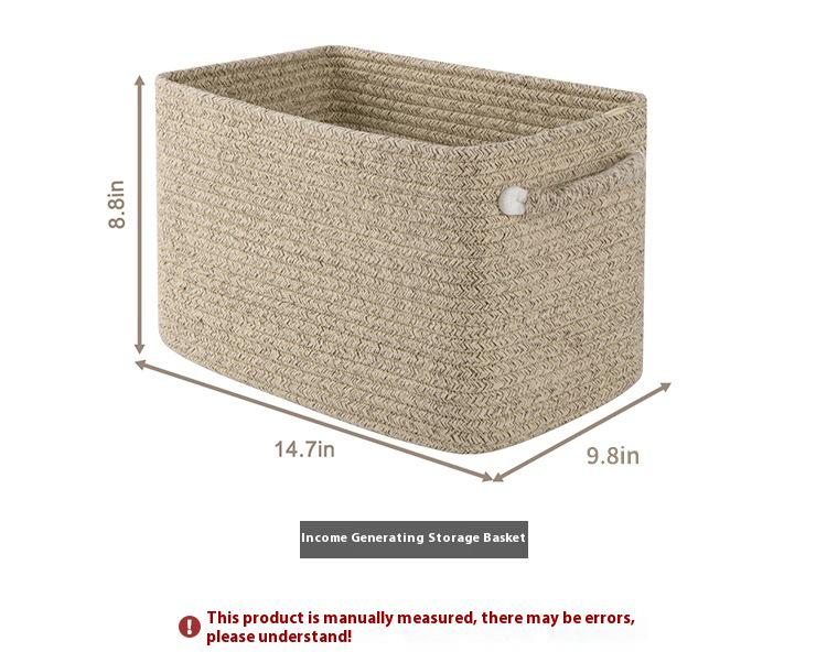 Εξαιρετικά Μεγάλο Χειροποίητο Καλάθι Αποθήκευσης από Βαμβακερό Σχοινί - Πτυσσόμενο Καλάθι Ρούχων για Καθημερινή Χρήση
