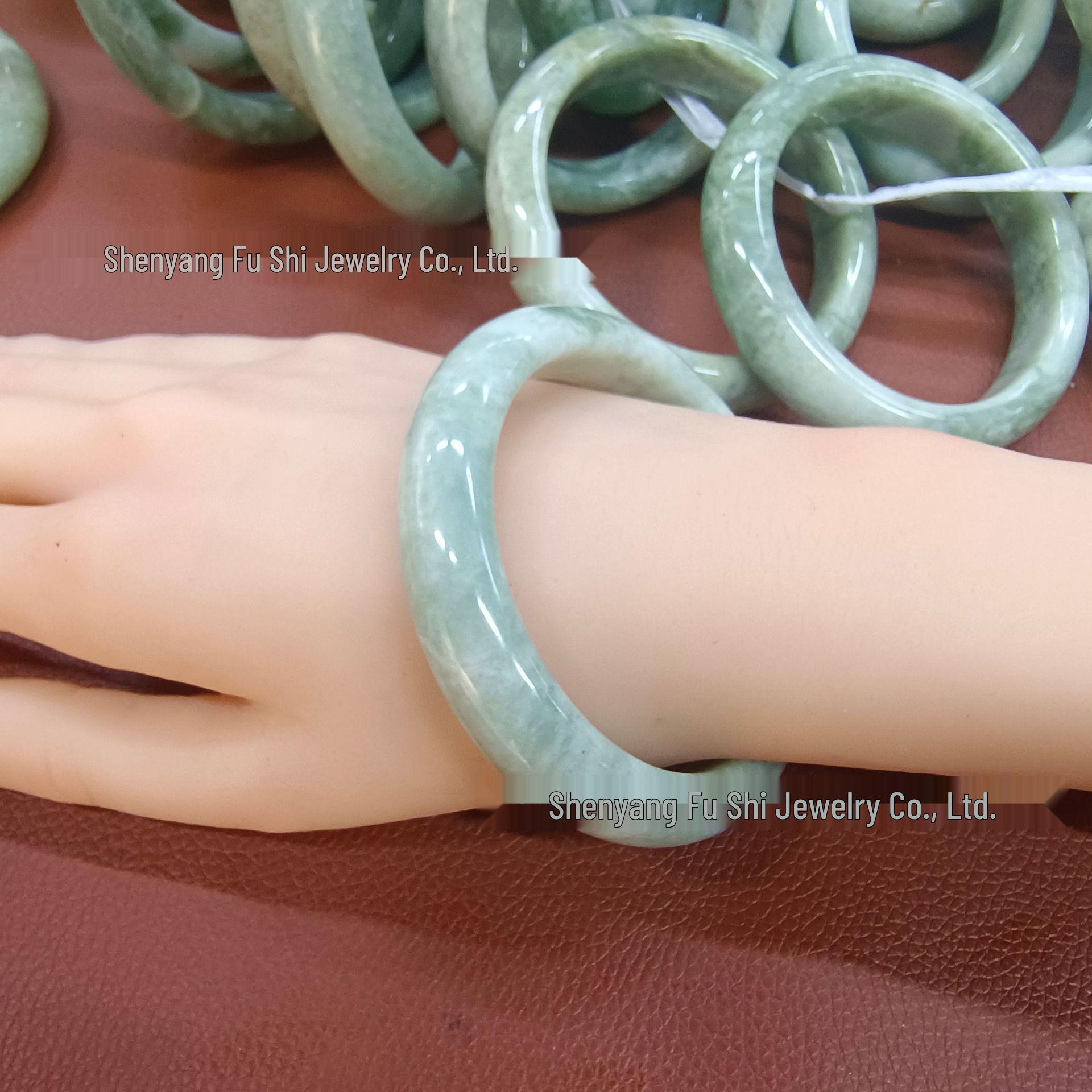 Authentic Xinjiang Blue Hetian Jade Bracelet for Collection Wear 54/55 mm