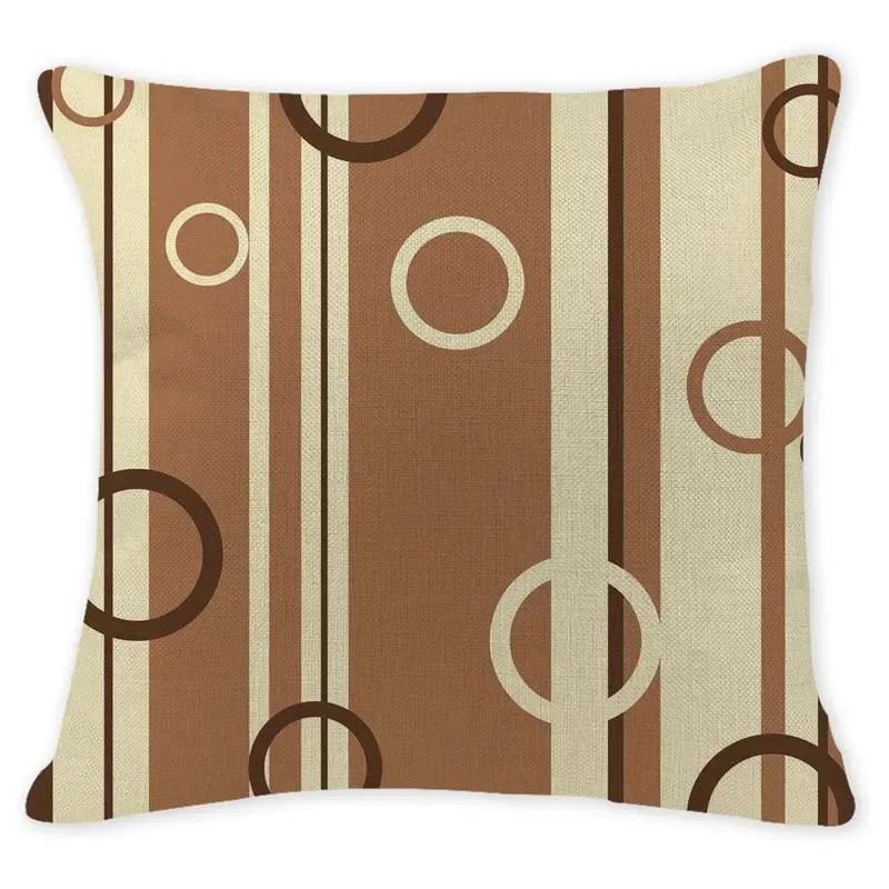 Retro Ethnic Geometry Decorative Cushion Cover Cotton Linen Textile Printed Throw Pillowcase for Car Sofa Bed Home Decor 45X45CM