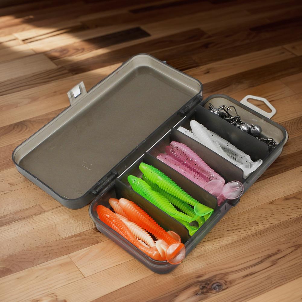 35pcs Soft Fishing Lures Kit T-Tail Swimbait with Jig Head Hook Snap Swivels Artificial Bait for Bass Trout Freshwater Saltwater