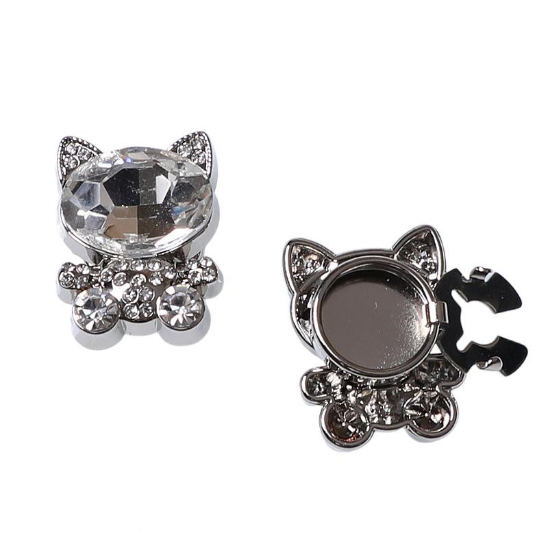 1PC Luxury Fashion Clothing Closures Alloy Swan Rhinestone Button Originality Swan Rhinestone Button Set Alloy Button