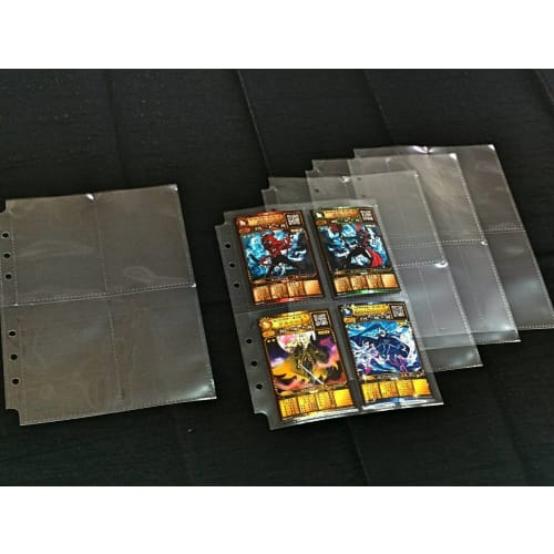 4-pocket Sheets for Trading Cards, Compatible with Card Game Binders (20 Sheets)