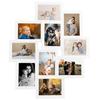 VidaXL Collage de cadres photo pour photo de 10x(13x18 cm) Blanc MDF