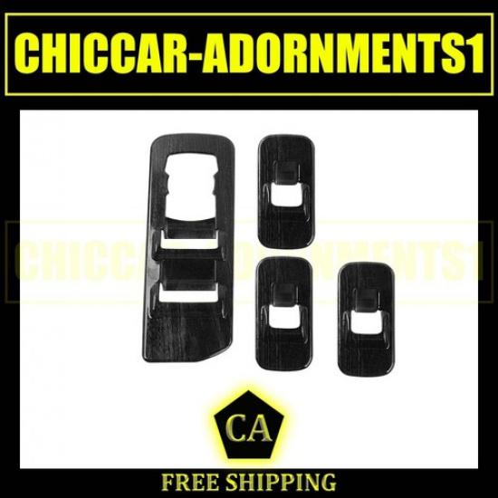 Black Wood Grain Window Lift Adjustment Switch Panel Trim For Ford F150 15+