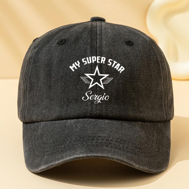 Men s Summer Breathable Baseball Cap Trendy and Versatile Casual Outdoor Sports Cap Personalized Printing Adjustable Sun Visor чёрный