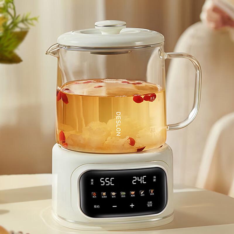 DESLON 1.2L Glass Health & Flower Tea Pot