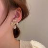 Korean Fashion Crystal Flower Earrings For Women Jewelry Trending New Luxury Women's Zircon Petal Earrings Accessories Gift