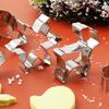 Snowflake Cookie Mold Set Stainless Steel Sandwiches Fruits Cutter Reindeer Shapes Biscuit Mold Kids Handmade Diy Baking Tools