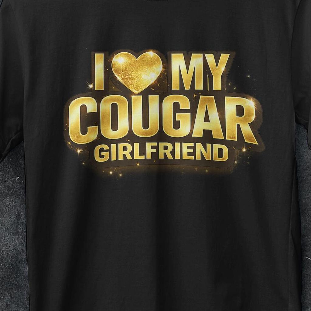 Ich liebe meine Cougar-Freundin, Ich liebe meine Freundin T-Shirt, Lustige Geschenke für Ihn, Ich liebe mein Cougar-Freundin, Geschenk für Freund, Ich liebe mein Cougar