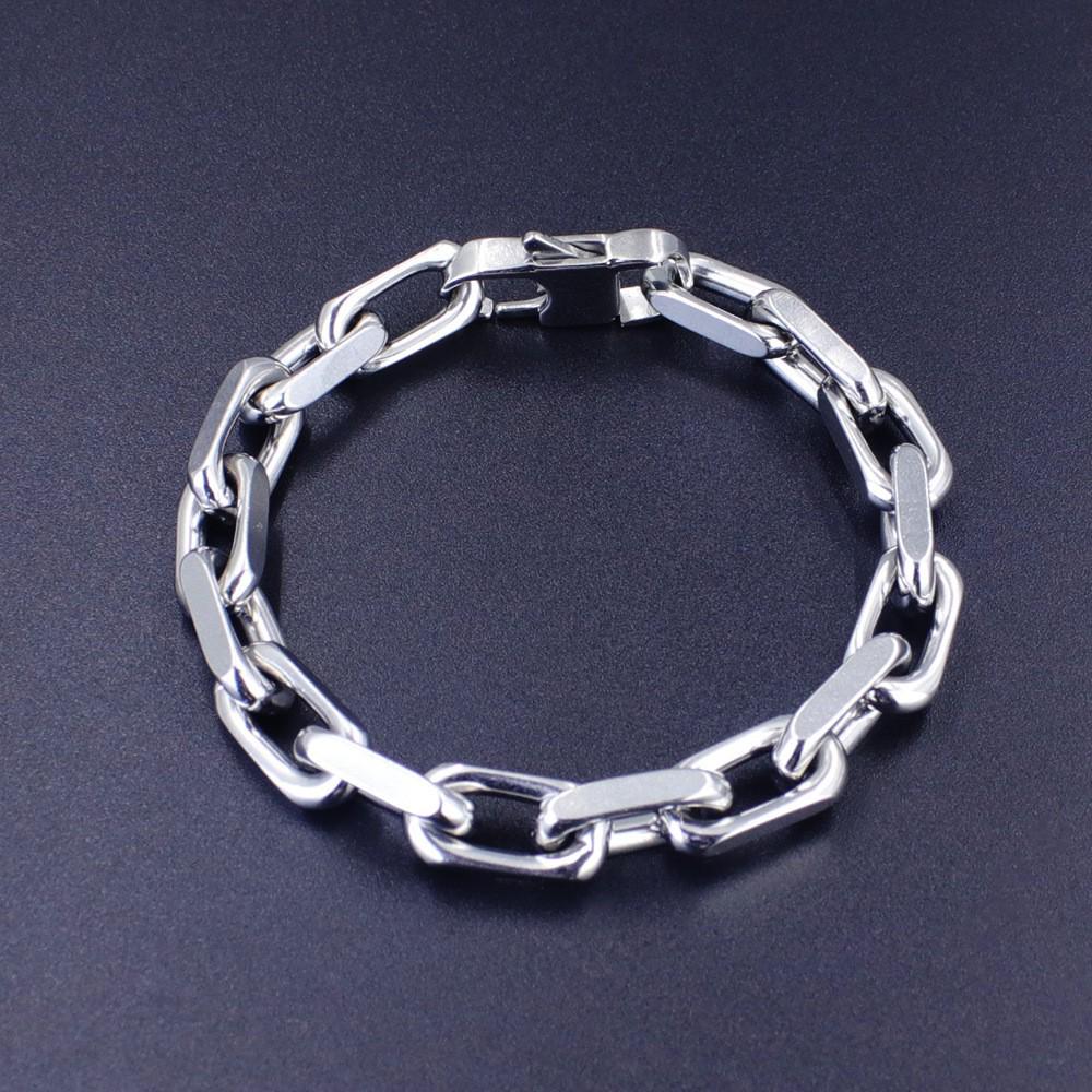 European & American Stainless Steel Cuban-Figaro Men's Bracelet Set - Gold Titanium