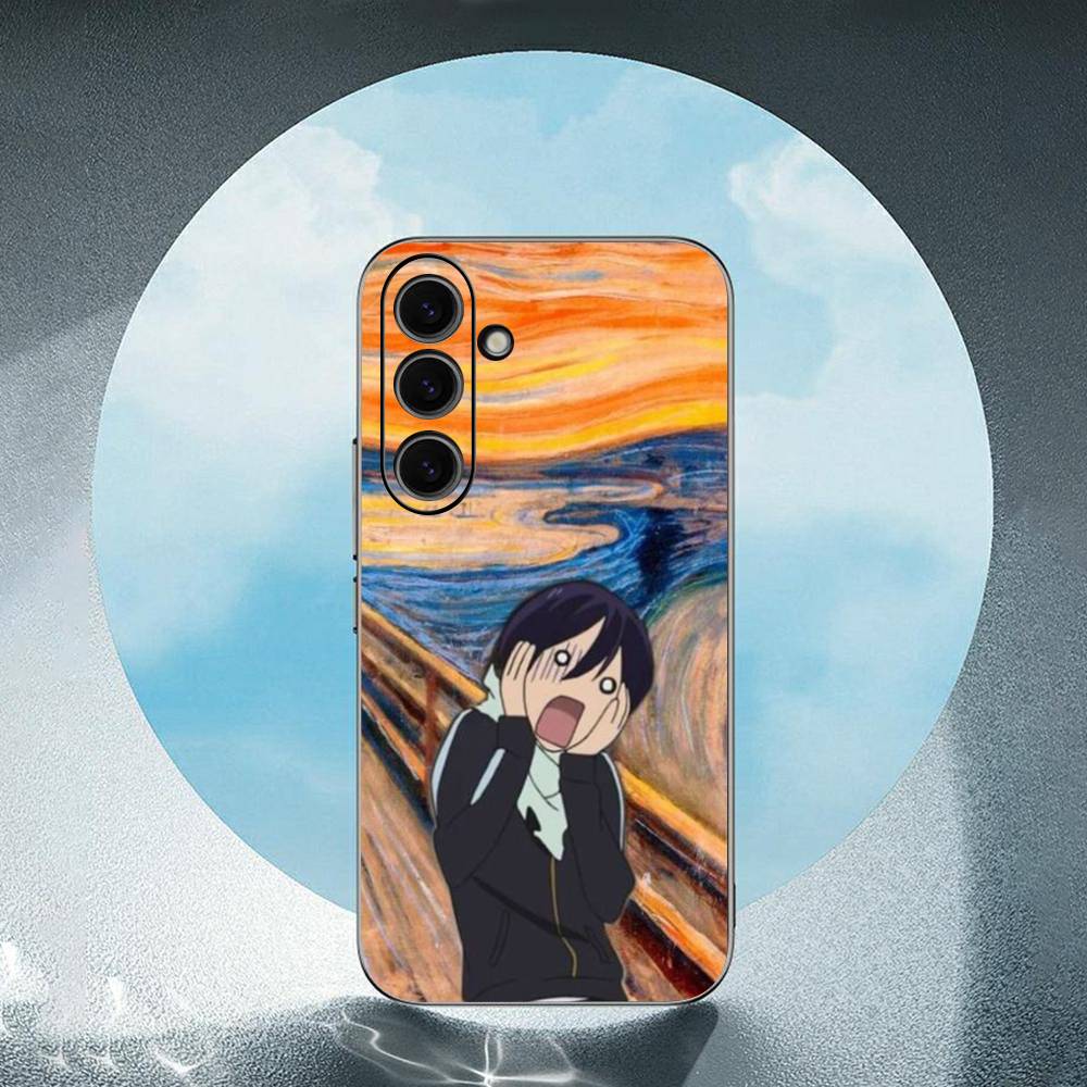 Japanese Yato Noragami Anime Art Luxury Black Phone Case For Samsung Galaxy S23 S24 S25 Ultra S22 Plus S21