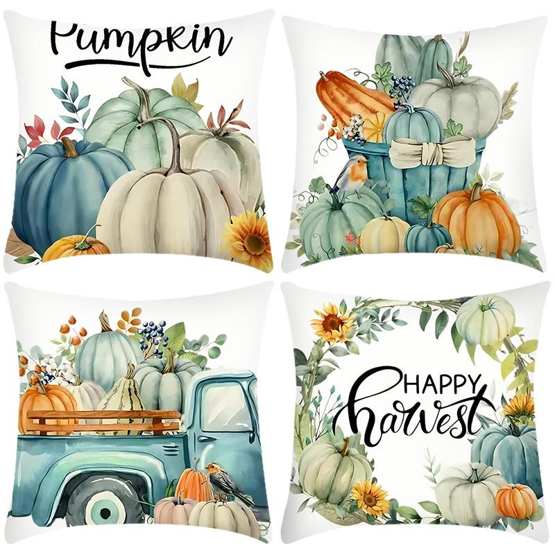 

New Thanksgiving Letter Print Pumpkin Print Pillow House Sofa Cushion Cover 45 * 45Cm pillowcase