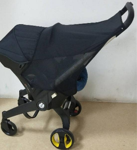 Doona+ Vier-in-één Kinderwagen: Universele Wielen, Wiegje, Klamboe, Winddichte Regenhoes, Opbergtas Accessoires