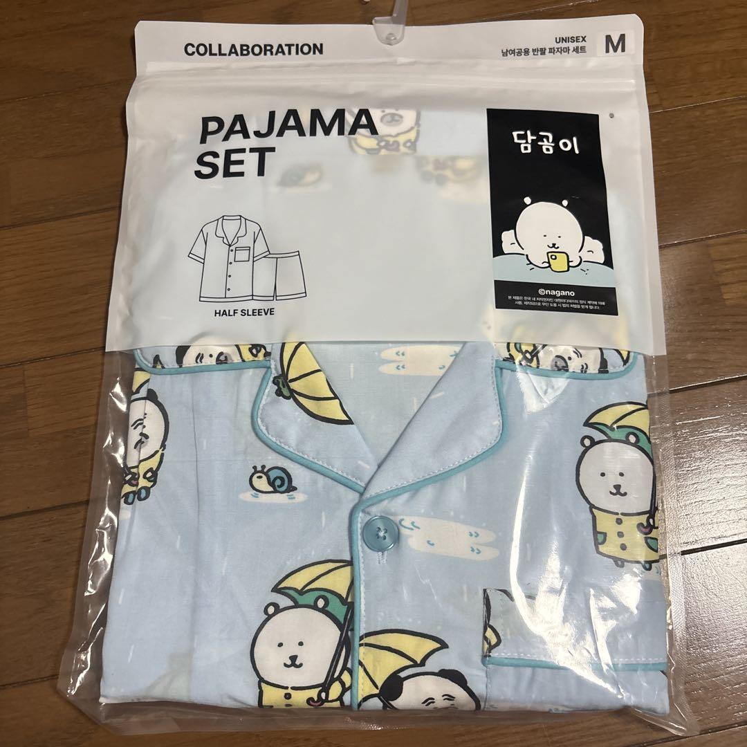 

[USED] Korean Spao Nagano Loungewear Jibun Tsukkomi Kuma Pajamas, Short Sleeves, Shorts, Size M