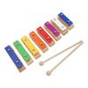 Wooden Knocking Piano 8 Tones Multicolored Key Xylophone Block Educational Musical Toy