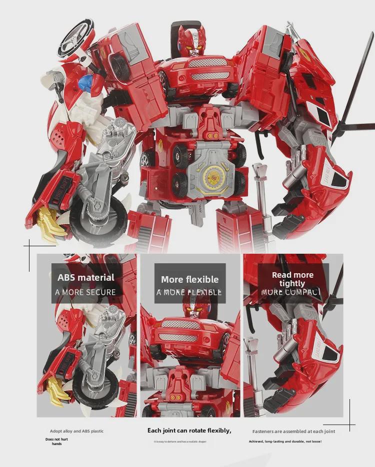 Kaiyu Alloy Transforming Fire Truck & Helicopter Toy