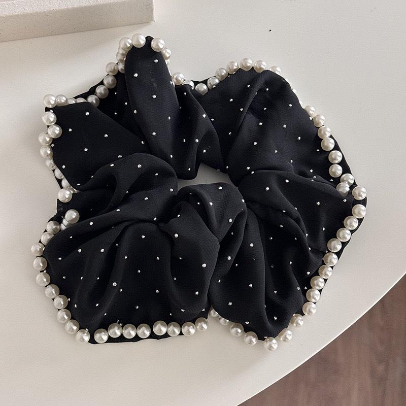 Korean Style White Pearl Gypsophila Hair Tie - High-End Large Intestine Design for Women (2025)
