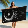 Moon Pendant Modern Microfiber Bath Towel Soft Absorbent Quick-Drying Geometric Moon Stars Design Compact for Travel Pool