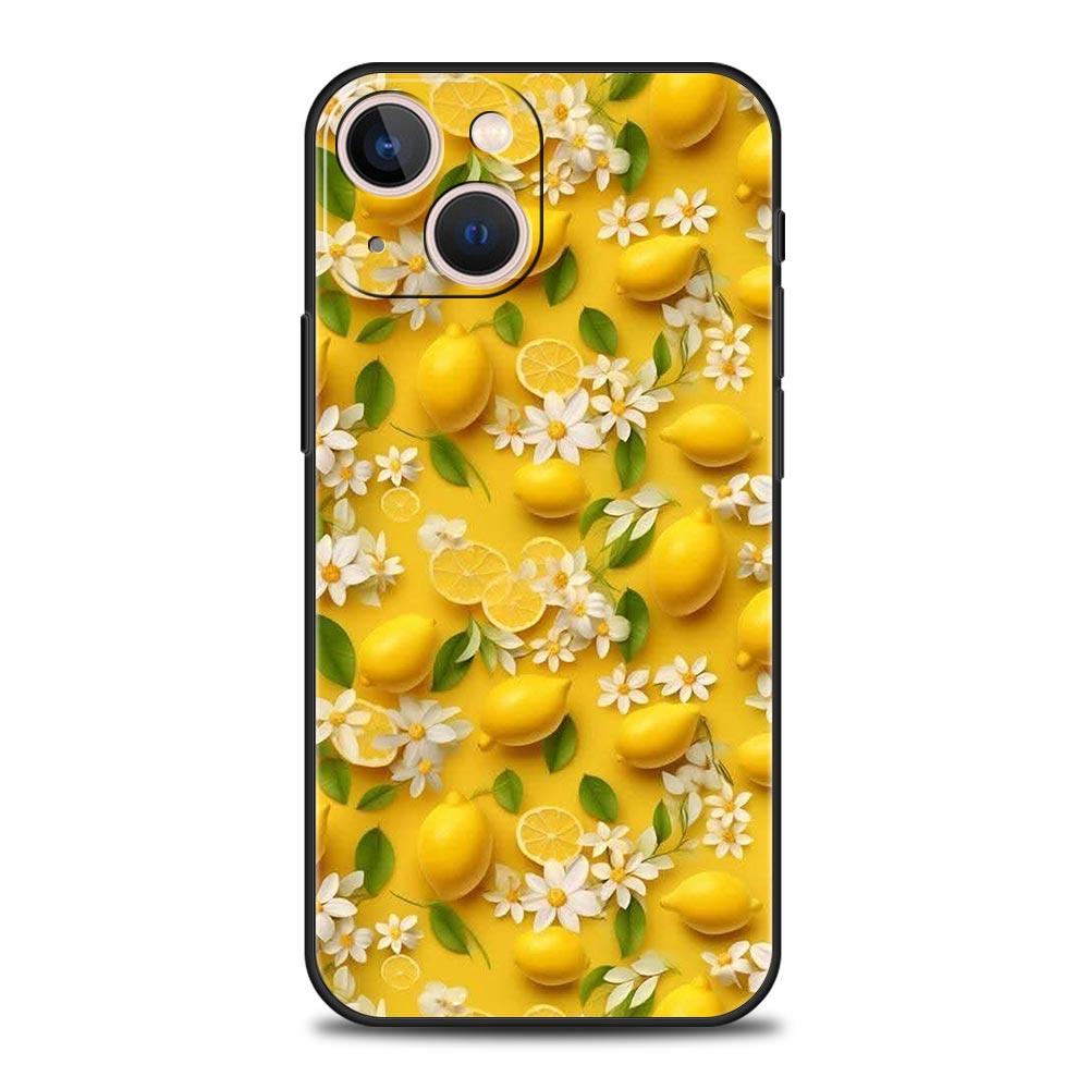 Summer Fresh Fruit Lemon Print Phone Case Cover for iPhone 17 16 15 14 13 12 11 Pro Max 17 Air Plus Shockproof Soft TPU Shell