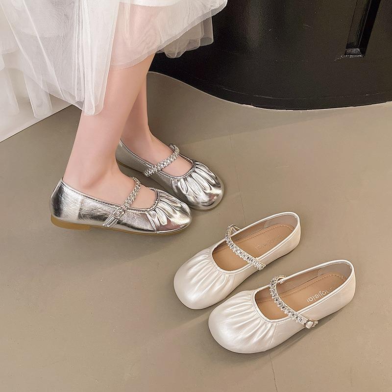 Mary Jane Shoes Flat Single Shoes Women's Summer New Outer Wear with Skirt Soft Sole Soft Surface Comfortable Women's Shoes