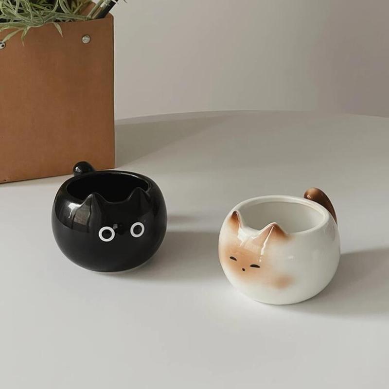 Tazza in Ceramica Cartone Animato Gatto Siamese Tazza da Caffè Sottosmalto Colorato Gatto Tazza per Acqua Casa Colazione Latte Tazza da Caffè Regalo di Compleanno Tazza