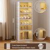 Transparent Plastic Foldable Shoe Storage Box - No-Installation Dustproof Shoe Cabinet & Movable Rack.