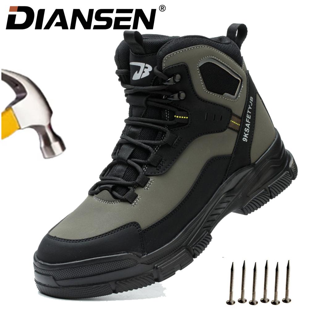 Safety Shoes Soft Water Resistant Work Sneakers Anti-Drop Anti-smash Anti-Puncture Shoes Comfortable Steel Toe Boots for Men