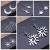 Vintage Totem Ohrring Sonne & Mond Hängeohrringe Geometrische Damen Hängeohrringe Stern Mond Weiblicher Koreanischer Schmuck