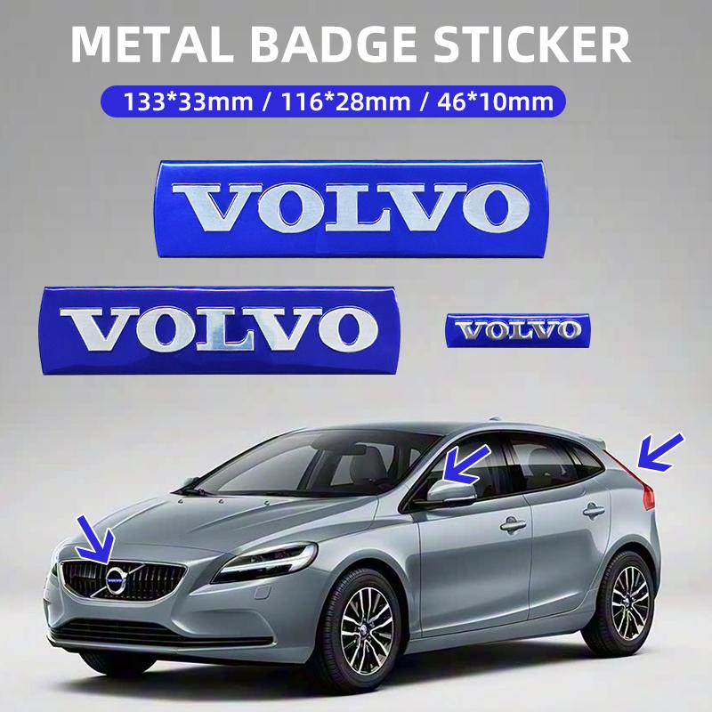 Accessori badge decorativi con lettere logo griglia anteriore auto adesivo volante adatto per Volvo C30 S40 S80 XC60 V90 C70 V60
