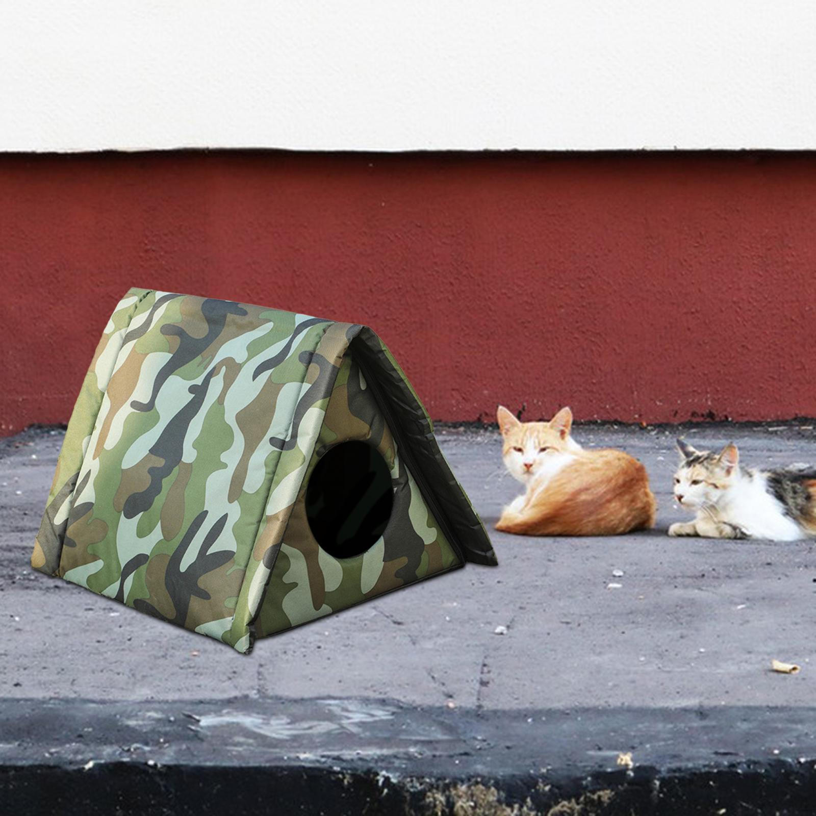 Cozy Haven for Furry Friends: Foldable Outdoor Pet Shelter Green S