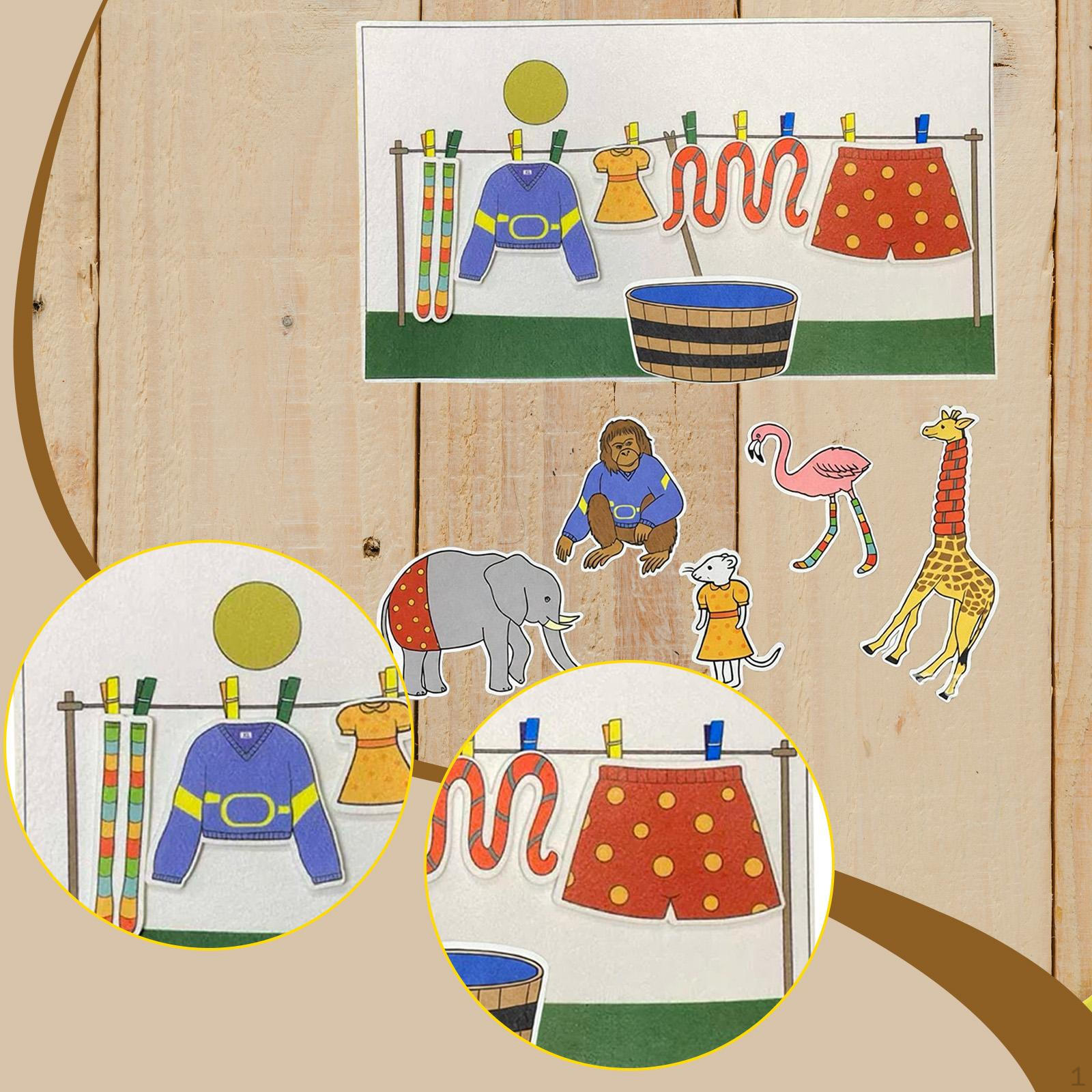 Boards Stories Precut Figures Preschool Learning Toys DIY Interactive Story Pieces Themed