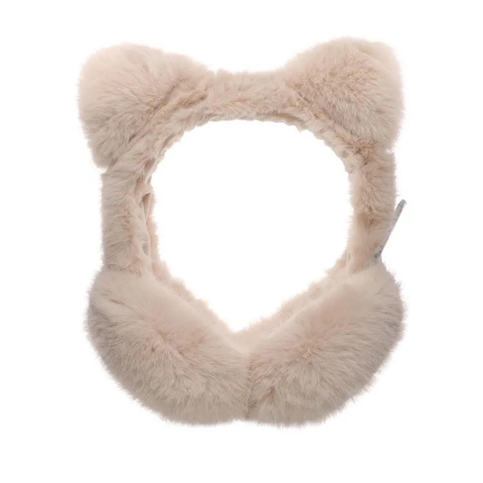 

Милые плюшевые наушники-муфты, Женские зимние студенческие велосипедные наушники, Ветрозащитные и холодостойкие накладки на уши, Согревающие уши One Size