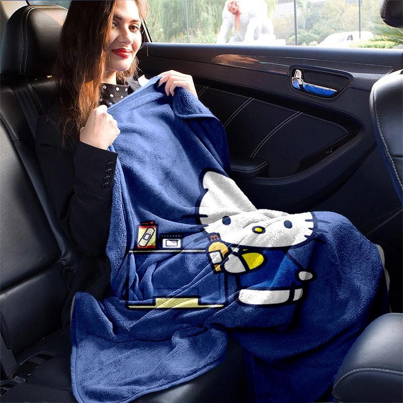 1pc. Hello Kitty Cute Cartoon Character Office Blanket Home Decor Gift for Al