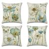 Butterfly Flower Retro Pattern Linen Pillowcase Sofa Cushion Cover Home Decoration Can Be Customized for You 40x40 50x50 60x60