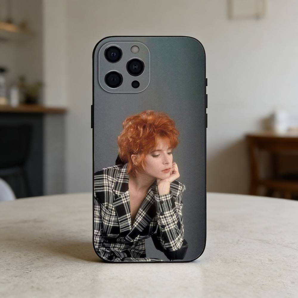 M-Mylene Farmer Phone Case For iPhone 17,16,15,14,13,12,11 Plus,Pro,Max,Mini Silicone Black Soft Cover