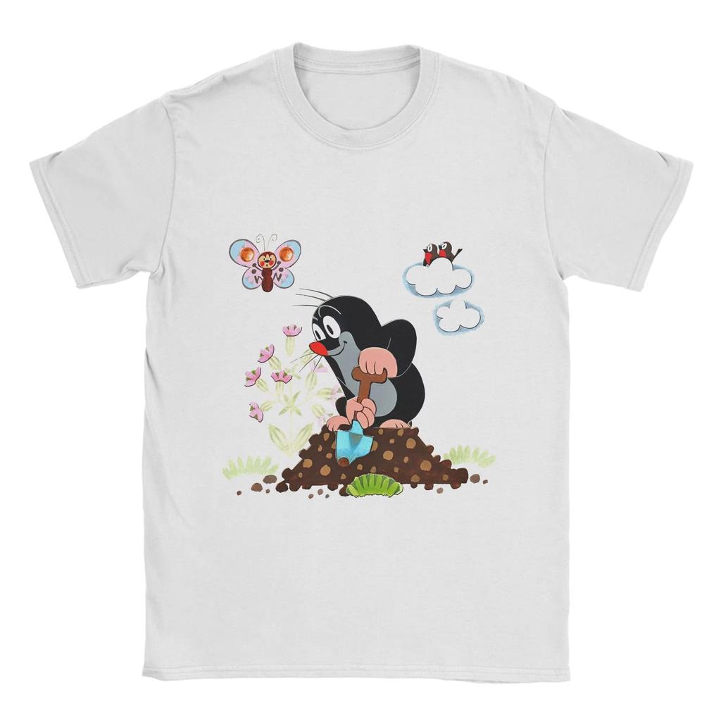 Krátké tričko Krtek 100% bavlna pro pár Léto Y2K Retro trička O-výstřih Módní trička Oversized Levné topy Bavlněné tričko