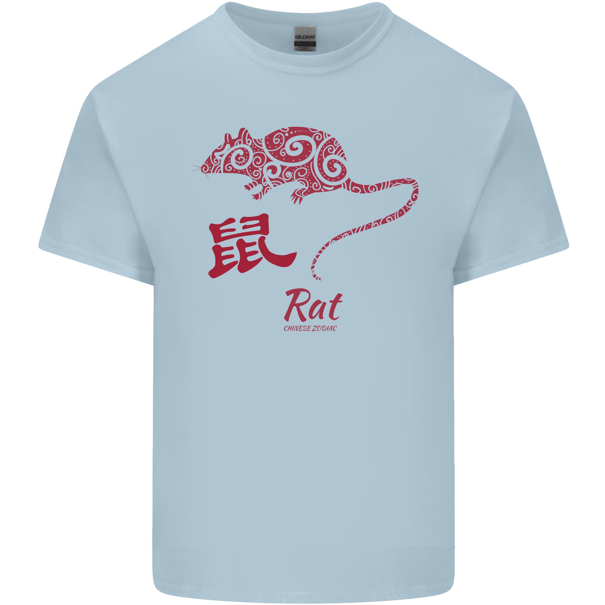 Chinese Zodiac Shengxiao Year of the Rat Unisexs Light Cotton TShirt S