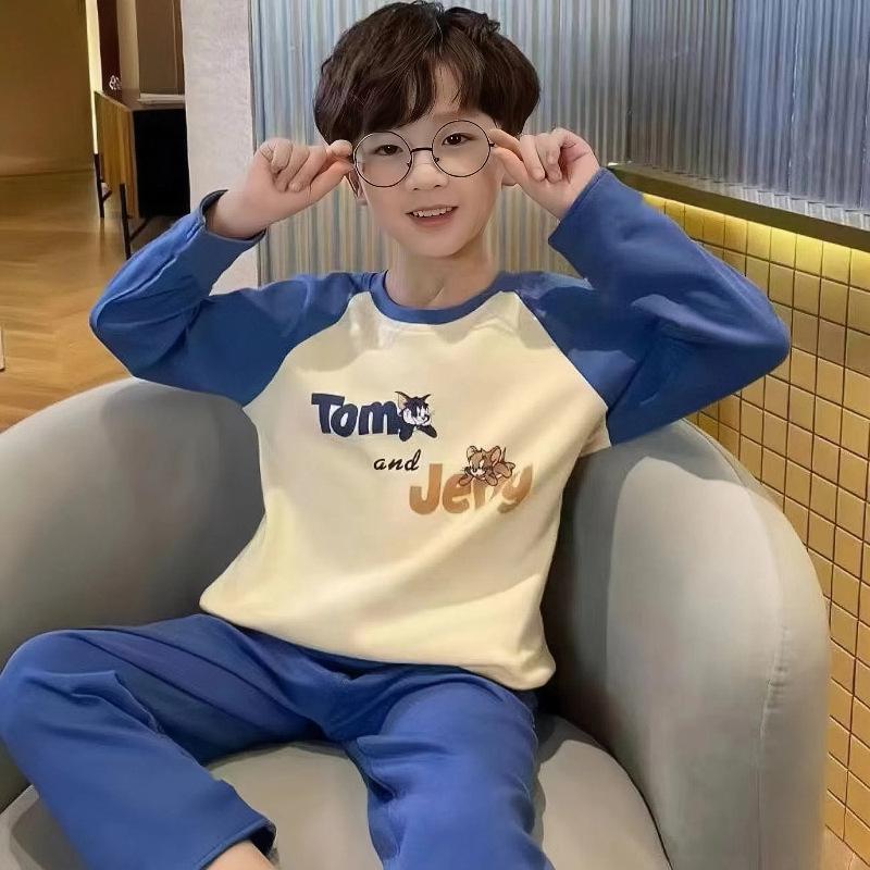 Boys' Cartoon Pajama Set - Long Sleeve, Spring/Autumn