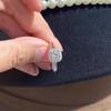 Pang Dong Lai Moissanite Square Sugar Ring: Luxurious Four-Claw, 1-Carat Ring for Girls