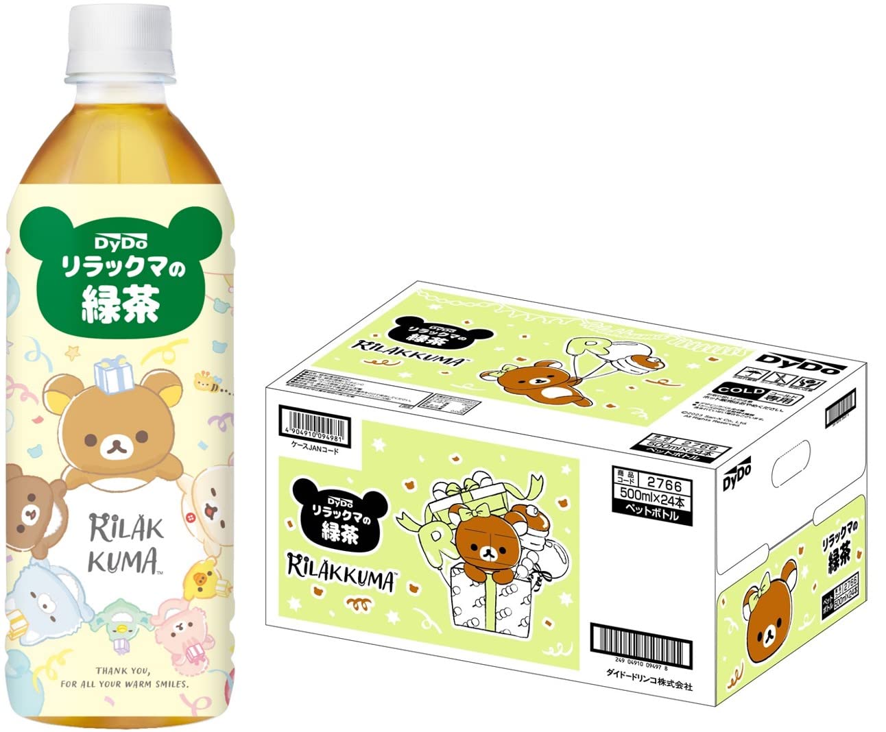 

Зеленый чай DYDO Drinko Rilakkuma 500 мл x 24 бутылки