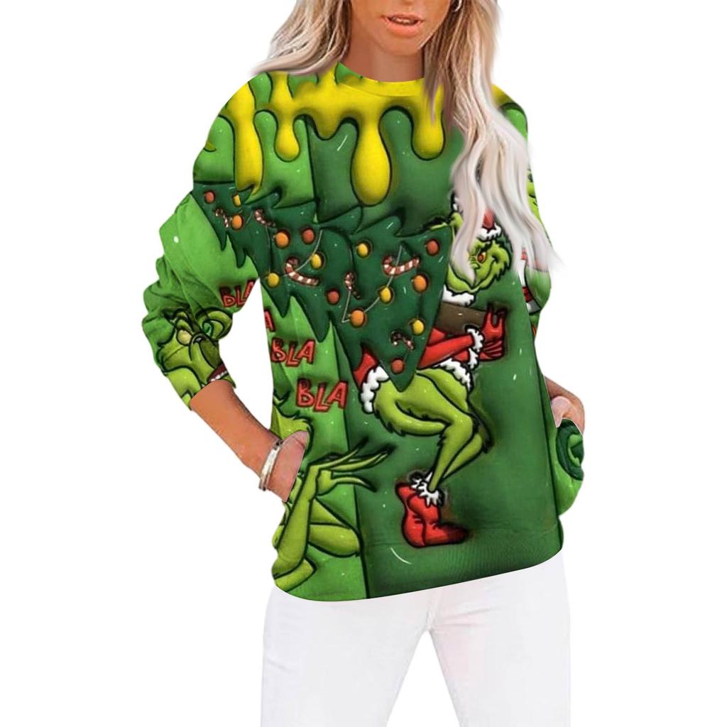 Christmas Sweatshirts For Women Sweater Cute Shirt Fall Pullover Top