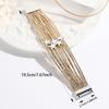 Multilayer Leather Bracelet with Star Charm and Magnetic Closure for Women