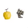 Porcelain Owl Fruit Sculpture Ornament Collectible Tabletop Statue Geometric Decor for Festival