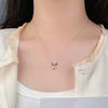Fantasy Bow Heart Necklace, Sweet and Luxury, Summer Versatile Collar Chain for Women