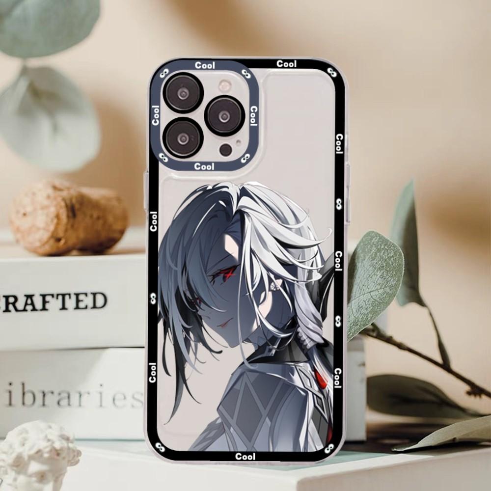 

Чехол для телефона Genshin Impact Арлекино для iPhone 15 11 12 13 14 Mini Pro Max XR X XS TPU Прозрачный чехол iphone 15 pro